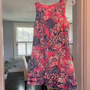 Lilly Pulitzer Marla Romper SUN DRENCHED PINK TROPICS Pink Blue Floral Sz 2